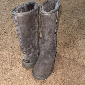 UGG Charcoal Suede Winter Boots